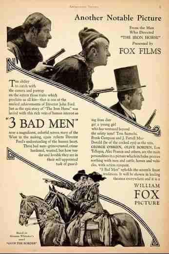 دانلود فیلم 3 Bad Men 1926